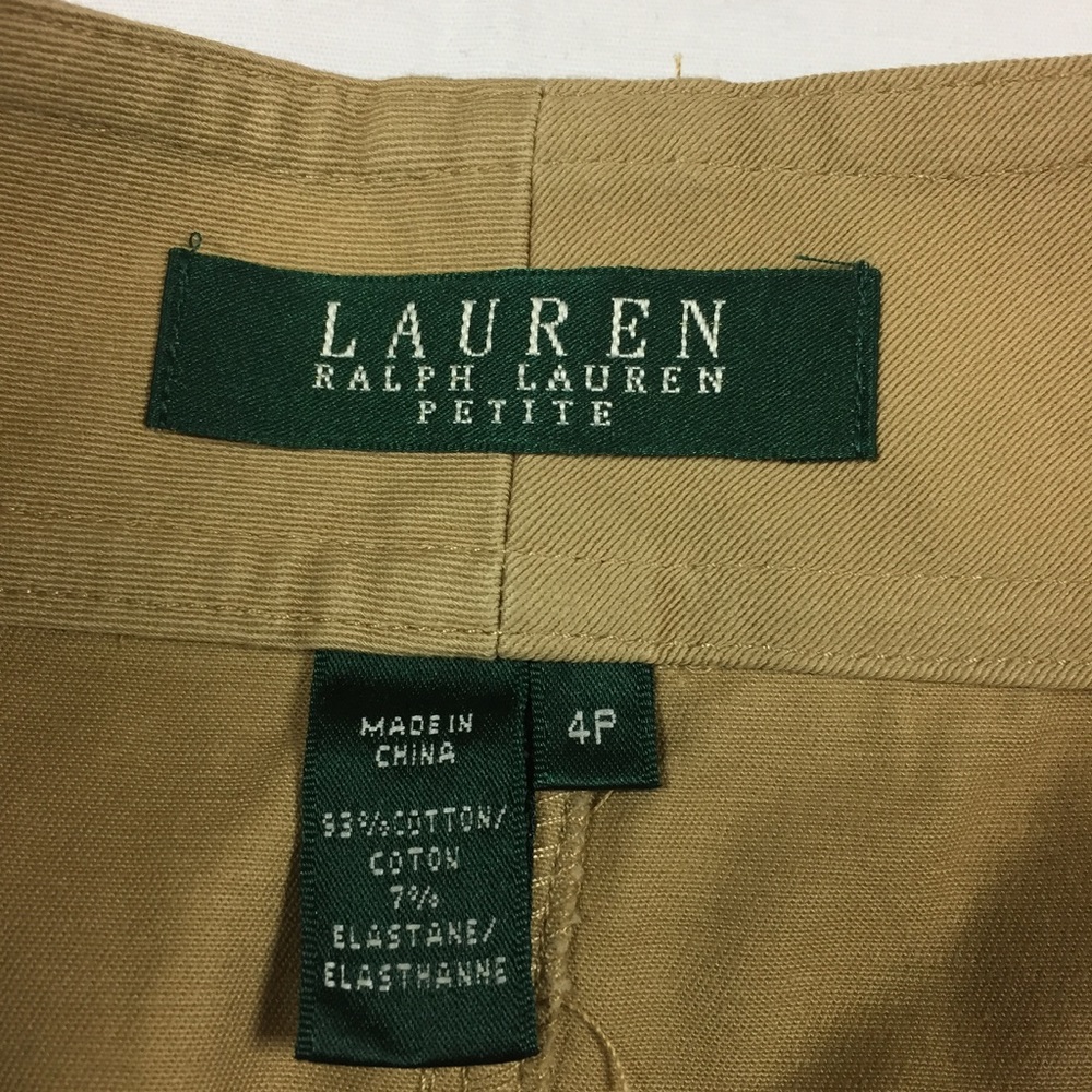 Lauren Ralph Lauren khaki skirt 4 petite - Picture 4 of 6